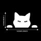 thumbnail image 2 of Cat Peeking Car Stickers Cat Watching Vinilo Reflectante Calcomanías Impermeable Divertido Autoadhesivo para Ventana de Coche Parachoques Laptop Motocicleta (Blanco), 2 of 5