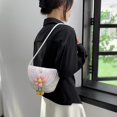 thumbnail image 1 of Bolsos de hombro para mujer Bolso bandolera tejido de verano de paja Bolsos tipo satchel de playa (Blanco), 1 of 4