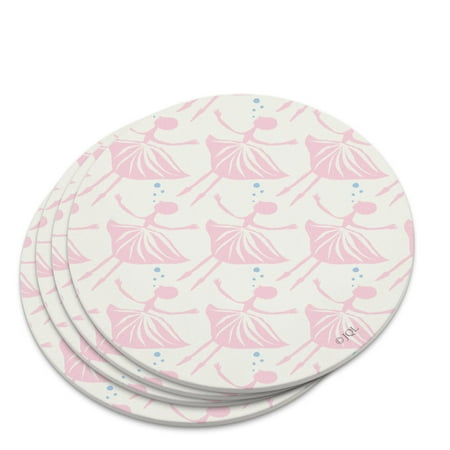 

Bubble Blowing Ballerina Pattern Novelty Coaster Set