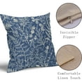 thumbnail image 4 of Blue Pillow Covers 20x20 Set of 2 Vintage Floral Botanical Print Spring Flower Plant Pattern Decorative Throw Pillow Cases Outdoor Farmhouse Decor for Home Sofa Couch Bed, 4 of 6