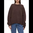 thumbnail image 1 of Suéter de Mujer, Cuello Redondo, Larga, Holgado, Tejido Suave, Dobladillo Acanalado, para Otoño e Invierno. Color Café Talla Única, 1 of 9