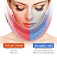 thumbnail image 2 of V-face Facial Lifting Belt Face Slimming V line Double Chin Red Blu LED, Red Blue Light Photon Therapy Machine, Pink, 2 of 7