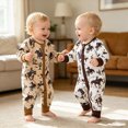 thumbnail image 5 of CAUYDY Preemie Boy Coming Home Outfits Baby Clothing Fall Winter Newborn Long Sleeve Sleepers Infant Boys Cute Romper Bodysuit 0 3 6 9 12 18 24 Months Brown for Sizes 6-12 Months, 5 of 8