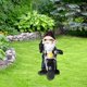 thumbnail image 4 of Estatua enana, equipo de motocicleta, escultura de gnomo de jardín, decoración divertida de estatua de gnomo de jardín MFZFUKR CPB-US-DYP225-1, 4 of 5