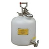 Justrite Disposal Can,5 Gal.,White,Polyethylene 12772