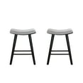 thumbnail image 4 of LuXeo Luna 24 in. Black Leg - Gray Seat (Set of 2), 4 of 13