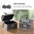 thumbnail image 4 of Phenofice 6 Set Silver Plated Childrens Tooth Box with Lining Tooth Keeper for Kids, 4 of 8
