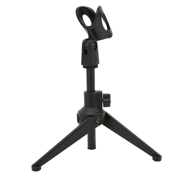 Fugacal Support de Microphone Trépied de Bureau, Support de Microphone Trépied de Bureau Mini Support de Table Portable Support de Micro Réglable Support de Clip de Micro, Support de Micro de Table