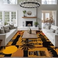 thumbnail image 4 of Black African Women Area Rug 6x9 FT, Non Slip Living Room Throw Carpet, Boho Brown Elephant Giraffe Ethnic Washable Soft Large Floor Carpet Non-Shedding Rug for Bedroom Dining Room Play Room, 4 of 9