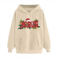 thumbnail image 4 of PNTUTB Fashion Women's JESUS Letter Print Hooded Drawstring Pullover Casual Long Sleeve Loose Sweatshirts with Pocket, 4 of 6