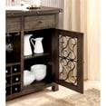 thumbnail image 5 of Furniture of America Arlyne Wood Wine Storage Buffet Server in Rustic Walnut, 5 of 8