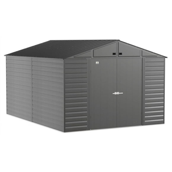 Arrow Select Steel Storage Shed, 10x14, Charcoal