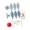thumbnail image 3 of Rongfmy DIY Sewing Keychain Kit Colorful Car Key Chain Party Favors Bag Charm Making Blue, 3 of 9