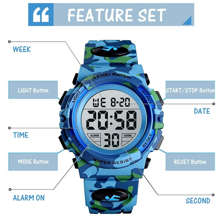 How to set a digital best sale watch with 4 buttons