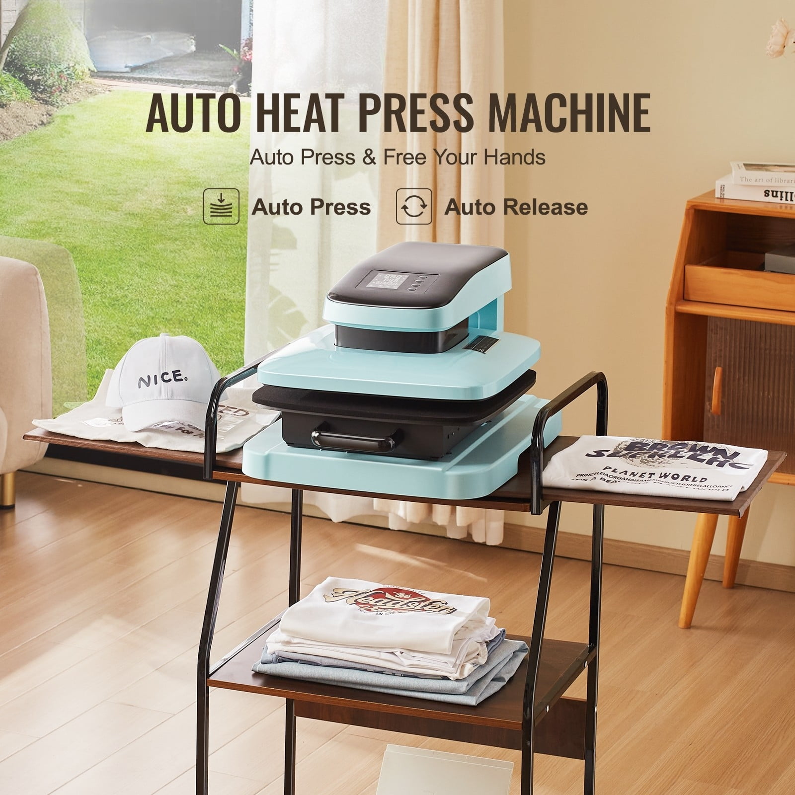 SKYSHALO Auto Heat Press, 15"x15" Quick and Uniform Heating, Smart T-Shirt Printing Machine with Auto Release, Ideal for Sublimation, Vinyl