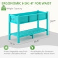 thumbnail image 4 of Dycanpo Raised Garden Bed with Legs and Storage Shelf, Outdoor Planter Box, 47x19x28in, Aruba Blue, 4 of 8