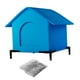 thumbnail image 5 of Casa para gatos para exteriores, refugio para gatos, tienda de campaña acogedora, resistente al viento, con patas elevadas y aislante para patio en in, 5 of 9