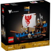 LEGO Ideas Sea Serpent 241-Piece Medieval Ship Building Set with 2 Knight Minifigures, Collectible Pirate & Castle Display Model, Nostalgic Gift for Adults 40912