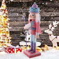 thumbnail image 3 of WEAVILUX Charming Pink Nutcracker Figure for Xmas and Holiday Decorations, 3 of 6