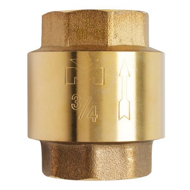 válvula check de retención de 3/4 de pulgada dorado b&k