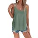 thumbnail image 1 of Top sin mangas para mujer, cuello redondo, dobladillo Irregular, ajuste holgado, tirantes dobles, camiseta sin mangas para mujer para compras diarias, 1 of 5