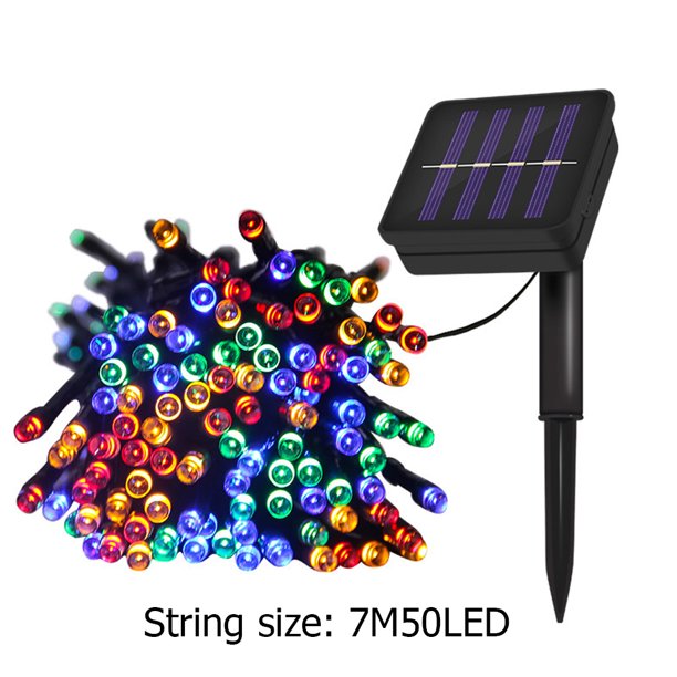 Lámpara De Cuerda De Bolas Lámpara decorativa de ambiente solar LED colgante ajustable para adorno de fiesta temática Sywqhk Para estrenar