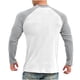 thumbnail image 4 of pstuiky manga larga para hombre, Suéter informal de moda para hombre, color liso, manga larga y cuello redondo. top de hombre m, 4 of 5