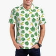 thumbnail image 5 of Yiaed Frogs And Tropical LeavesPrint Men's Short Sleeve Polo Shirt,Golf Polo for Men Three-Button Golf Shirt Athletic Casual Collared T-Shirt- 4X-Large, 5 of 7