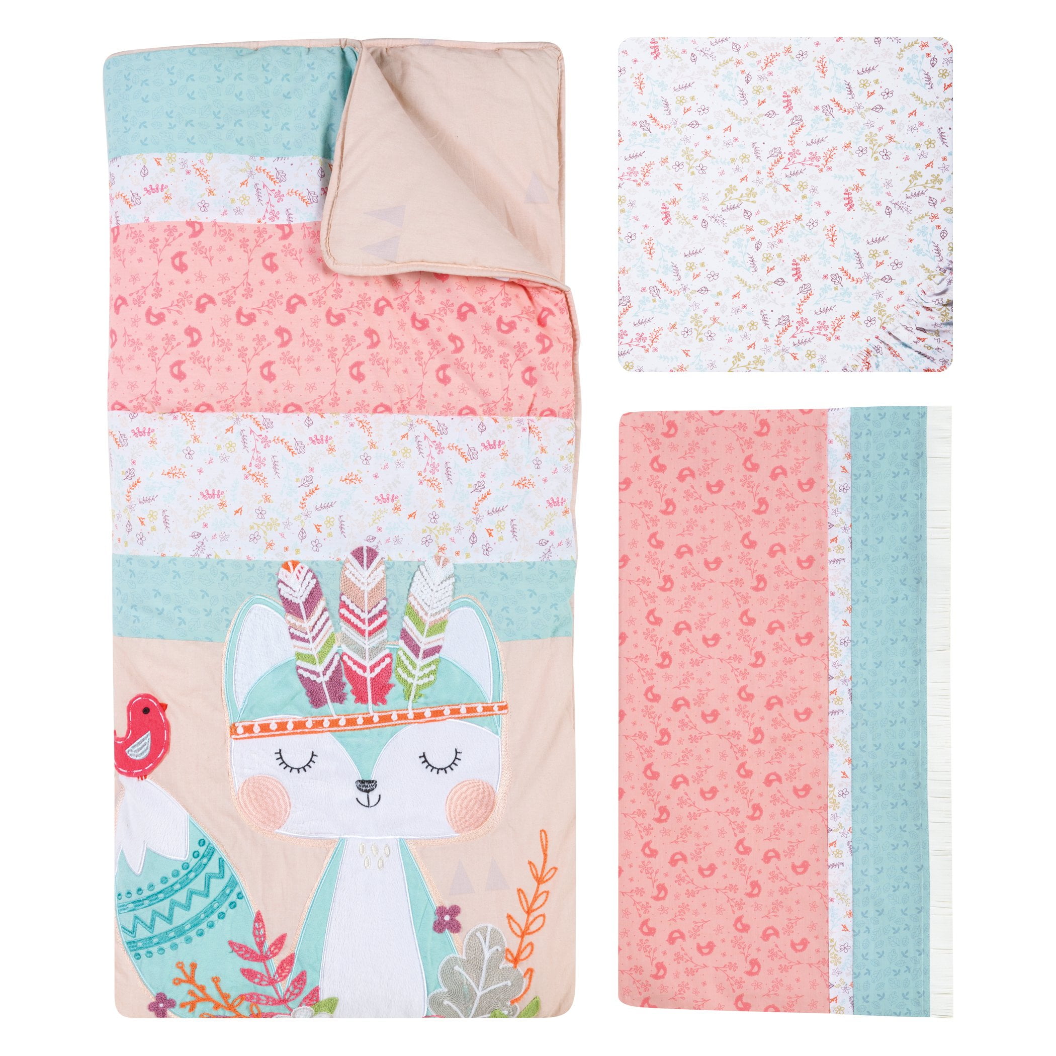 pink and teal crib bedding