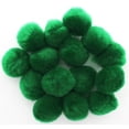 thumbnail image 2 of Essentials By Leisure Arts Pom Poms, Green, 1.5", 15 Pieces Per Pack, 2 of 3