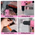 thumbnail image 6 of NEWBEAT Pink Cordless Drill Set, 12V Power Drill with Battery and Charger, 3/8" Keyless Chuck, 2 Variable Speed, Electric Power Tools for Women Diy, 6 of 6