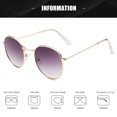 thumbnail image 2 of Gafas de sol polarizadas retro redondas de doble puente para mujeres y hombres, gafas circulares de doble viga, 2 of 5
