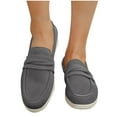 thumbnail image 3 of Women's Casual Slip On Comfortable Walking Shoes for Everyday Wear with Soft Sole and Breathable Design Women's Solid Color Shallow Mouth Wear All-Match One-Foot Loafers Flat Bottom Round Toe Shoes, 3 of 8