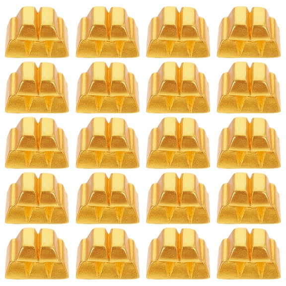 NUOLUX Golden Mini Bricks Decors Resin Collectors Home Decoration 20Pcs 1.2X1X0.7In