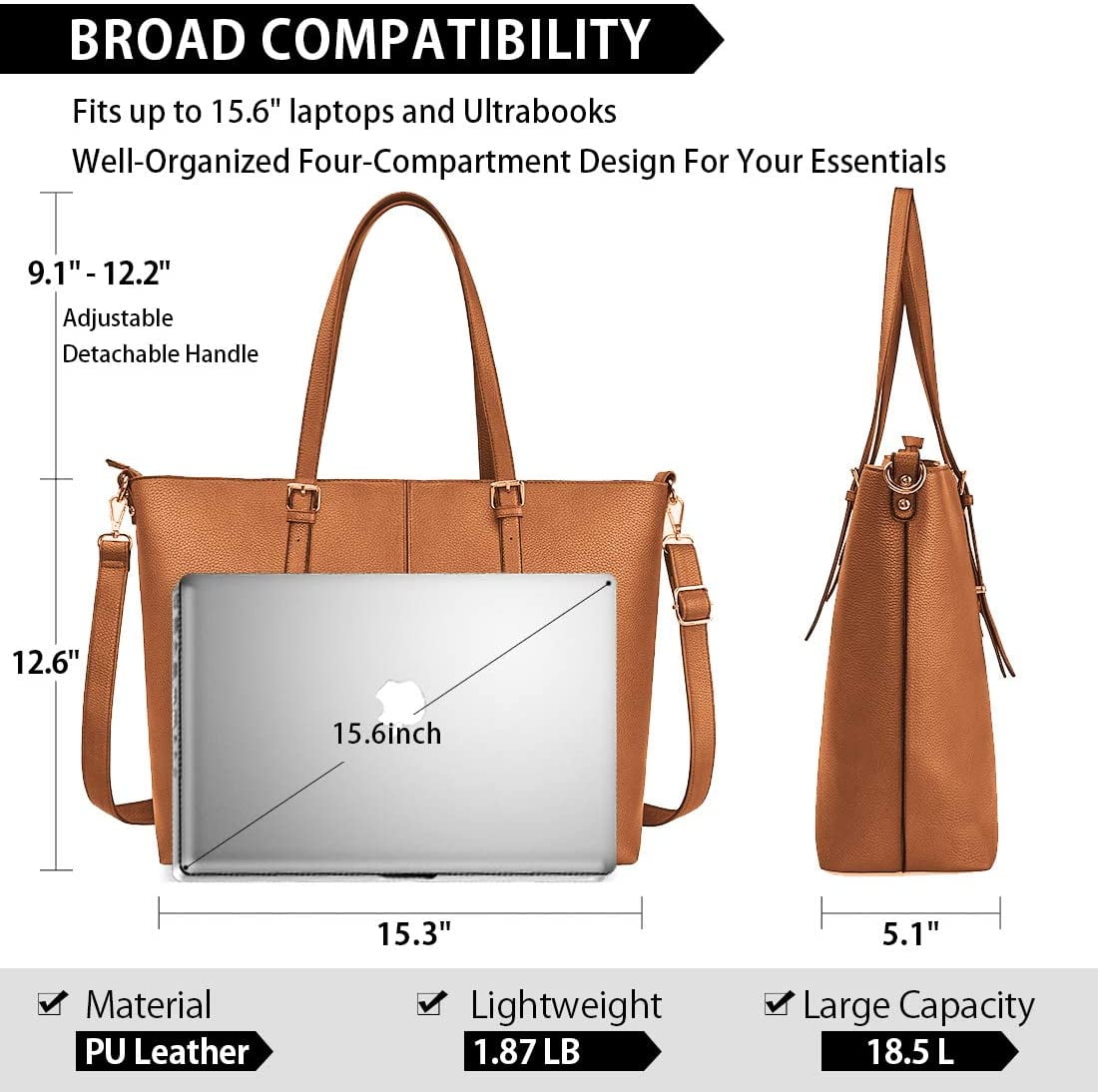15.6 laptop tote
