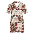 thumbnail image 5 of Tnhcen Christmas Pajamas for Women Short Sleeve Pajama Set Holiday Pajamas Womens 2 Piece Pajama Set Christmas Sleepwear Flannel Pajamas Short Set, 5 of 9