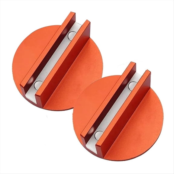 Rollbacks & More 2 Pcs Pinch Weld Jack Adapter, Universal Aluminum Grooved Magnetic Frame Rail Protector,Floor Stand Pads for Car