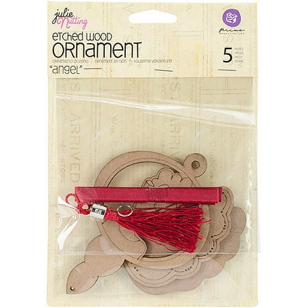 Prima Marketing Julie Nutting Mixed Media Etched Wood Ornament-Coco