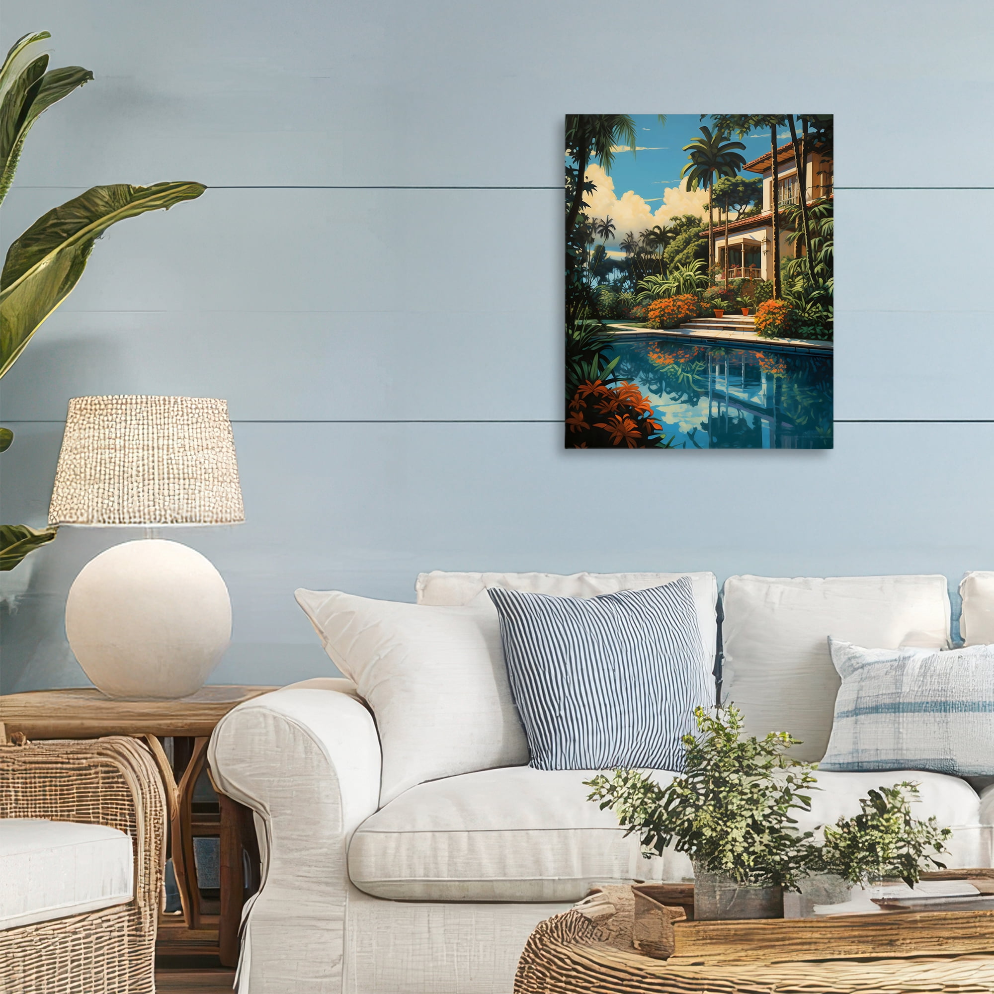 Stupell Industries Tropical Tranquility Villa Canvas Wall Art, design by Creative Studio