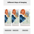 thumbnail image 4 of Orange Blue Boho Swag Valances for Windows, Ethnic Abstract Geometric Striped Rod Pocket Sheer Valances for Small Windows, Swag Toppers Light Filtering for Kitchen Living Room 2 Panels 28''x36'', 4 of 6