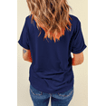 thumbnail image 6 of Women's Blue USA Graphic July 4th Crew Neck T-Shirt - Perfect for Independence Day | [ZhiHiMeRi] | (US 20-22)2XL, 6 of 9