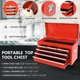 thumbnail image 6 of Dawmilon 8-Drawer Rolling Tool Chest with Wheels, Detachable Metal Tool Storage Cabinet, Lockable Garage Tool Cart, Red, 6 of 8