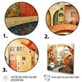 thumbnail image 3 of Designart "Orange Bridge Dynamic Archways Painting I" Pointillism Wall Art Print, 3 of 5