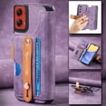 thumbnail image 3 of for Motorola G Stylus 5G (2024) Wallet Case with Card Slots&Cash Slot【RFID Blocking】, With Wrist Kickstand,Flip Folio Book PU Leather  Shockproof Anti-fall Rugged Phone case Cover For Women Men,Purple, 3 of 13