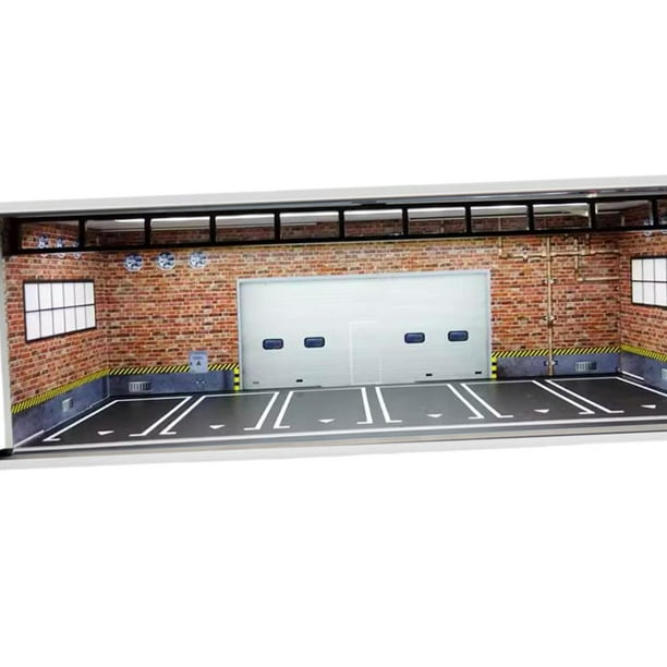 ☆1/64 Cocodake Diorama Plate H Set PETSOLA 1:64 Garage Display Case Vehicle Scene Toy Lighted