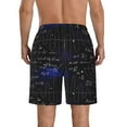 thumbnail image 3 of Bixox Men's Mathematica Science printing Casual Classic Fit Short Summer Beach Shorts, 3 of 6