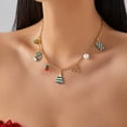 thumbnail image 5 of NICKSUN Christmas Charm Necklace for Women, Candy Canes Snowflakes Santa Claus Christmas Tree Gingerbread Man Gift Box Colorful Holiday Charms Necklace for Personalized Christmas Gifts, 5 of 8