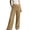 Khaki, variant on hlysgo Womens Straight Leg Trousers High Waist Casual Stylish Pants Tummy Control Soft Pant with Pockets White,L
