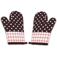 thumbnail image 1 of Guantes para horno, guantes para agarraderas, guantes para hornear agarraderas, adecuados para cocinar, hornear, asar a la parrilla, agarraderas, 1 par, regalo para mujeres y chef Adepaton LN-2191-2, 1 of 8