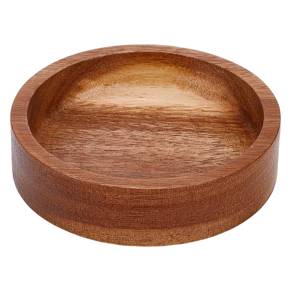 3.9Inch Round Wood Serving Tray Acacia Wood Decorative Serving Platter Small Charcuterie Board Solid Trays Cookie Dessert Party Food Kitchen